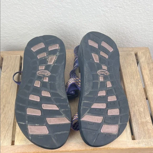 Chaco Women's Z/1 Echo tread Sandals in Purple and Orange Size 7 - Picture 6 of 6